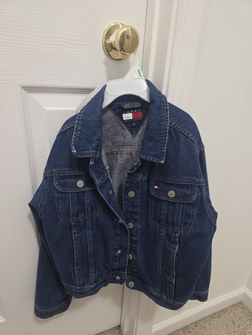 Vintage Tommy Hilfiger Dark Blue Denim Jean Jacket